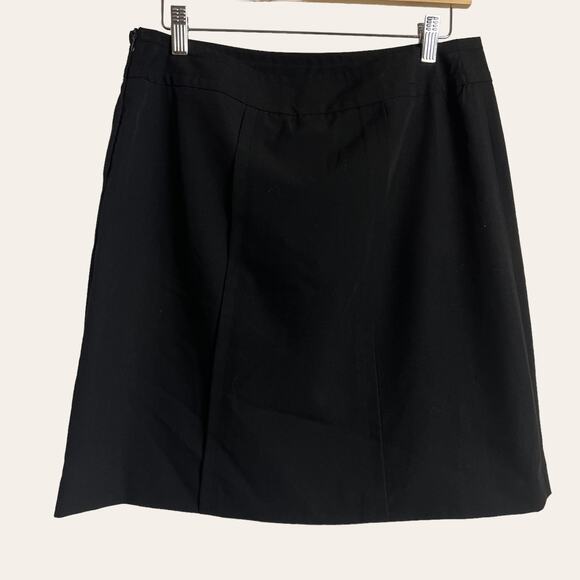 Sandro Petite Black Button High-Waist Mini Skirt Size 8 Petite - Picture 6 of 7